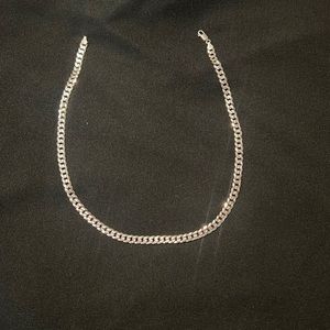 20inch 8mm 925 sterling silver diamond cut flat chain!
